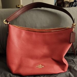 Coach Coral Leather Shoulder Bag